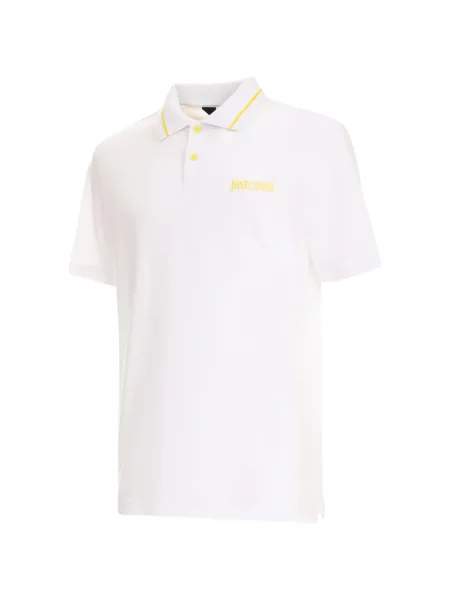 Polo Just Cavalli cu autograf alb