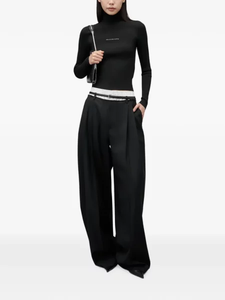 Top Alexander Wang din jacard cu autograf negru