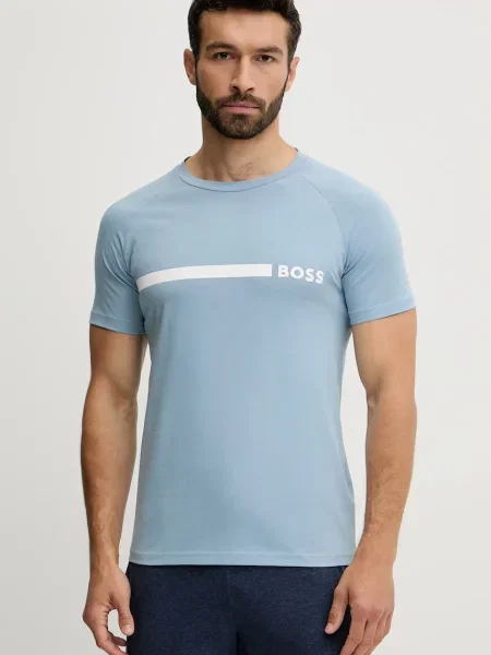 BOSS tričko T-Shirt RN Slim Fit modré