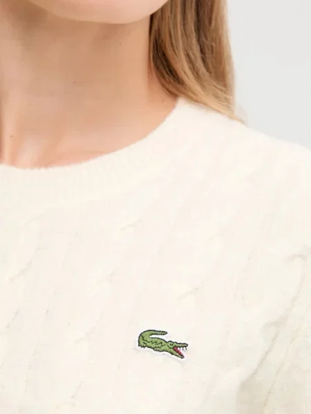 Светр із додаванням вовни Lacoste бежевий
