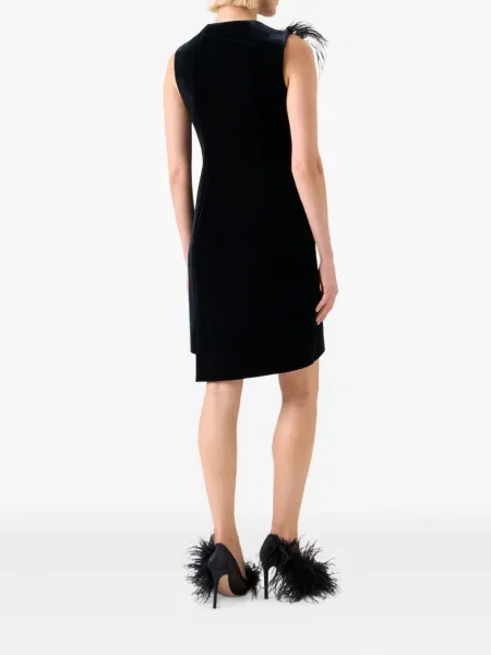 Rochie Akris cu pene de costum negru