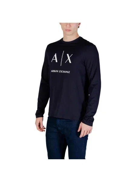 Tricou mânecă lungă Eax albastru