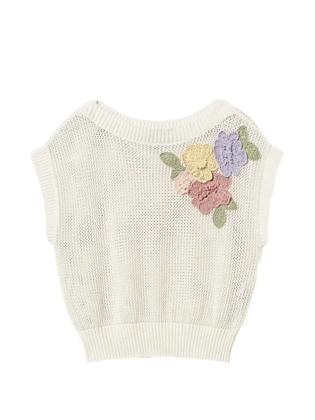 Vestă Twinset tricotate alb