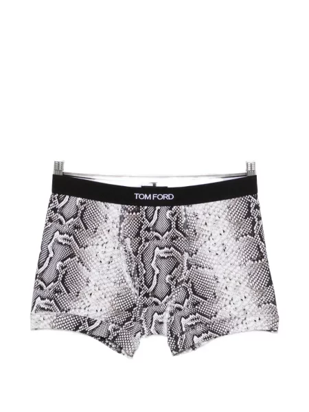 Boxeri Tom Ford cu imagine cu model piele de șarpe alb