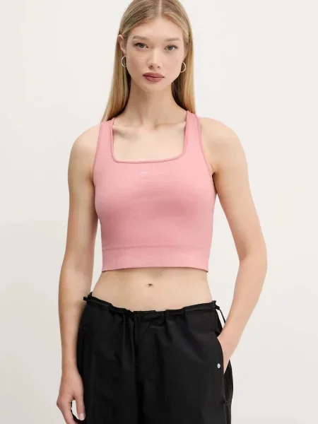 Podkoszulka Pangaia ze stretchu różowa