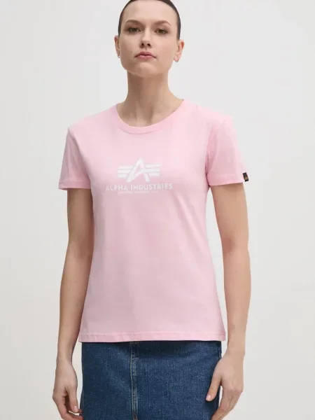 Alpha Industries tričko New Basic T Wmn růžové