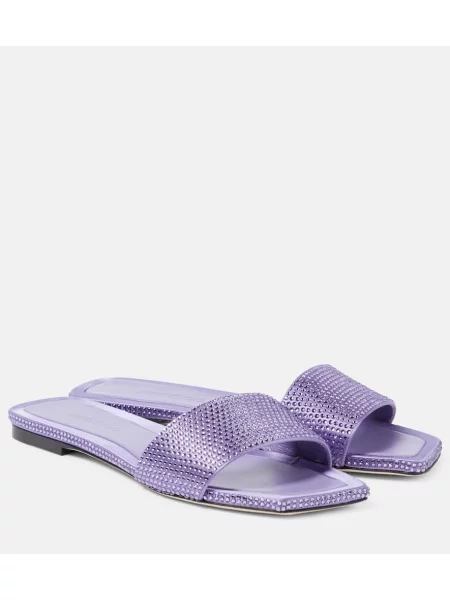 Satenaste mules Jimmy Choo vijolična