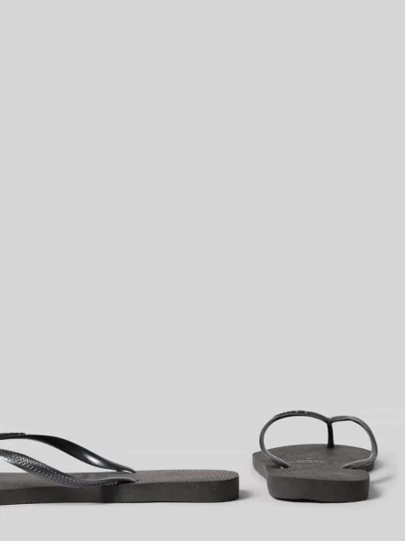 Japonki z detal z logo Havaianas czarne