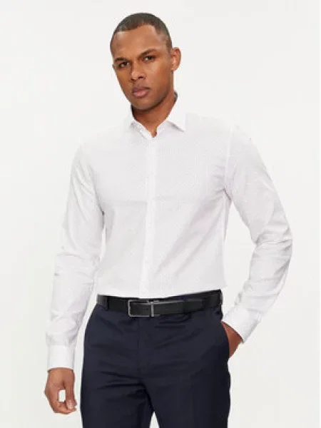Calvin Klein Košile Micro Dot bílá
