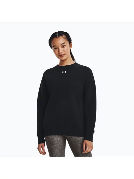 Дамски суитшърт Under Armour Rival Fleece Crew black/white бяло