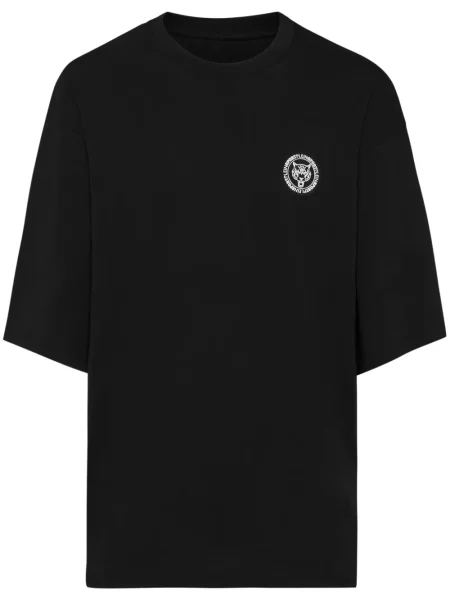 Tricou Plein Sport cu decolteu rotund negru