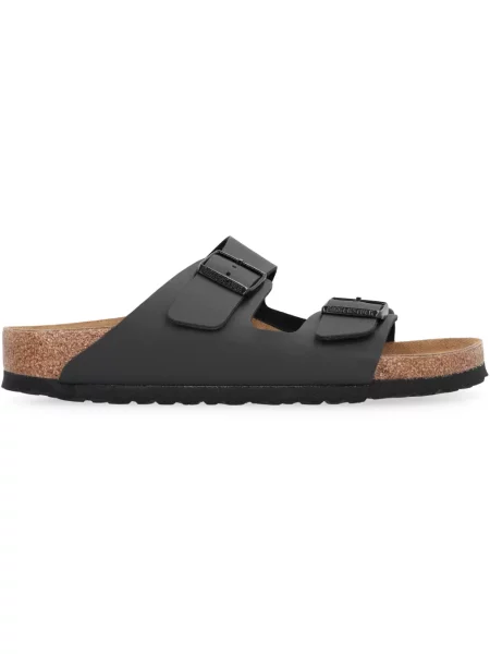 Klapki Birkenstock skórzane czarne