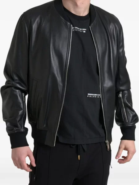 Geanta de piele Dolce & Gabbana negru