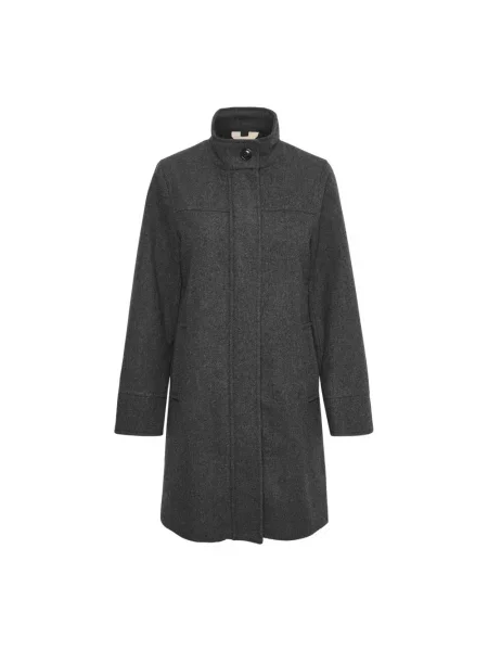 Kurtka Part Two wełniana w kolorze melanż szara