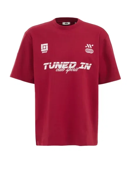 WE Fashion Tricou roșu deschis alb