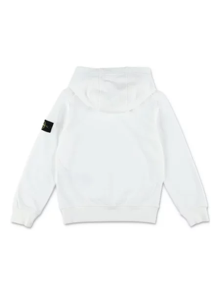Bluza z kapturem dziecięca Stone Island biała
