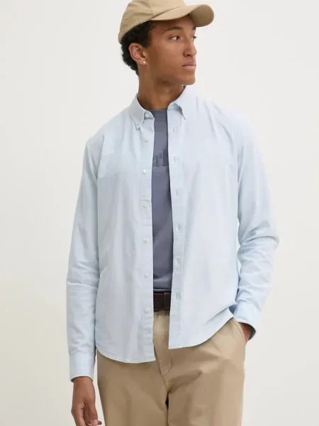 Timberland camasa din barbati cu guler button-down slim albastru