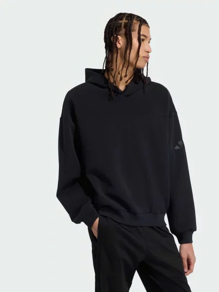 Переработанный худи Adidas черное