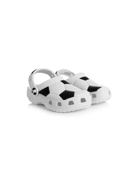 Crocs Šľapky Classic Soccer Ball Clog T Biela čierna