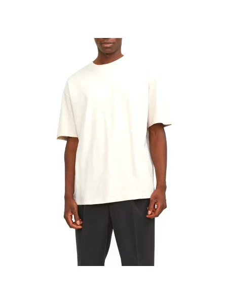JACK & JONES Tričko JJEBradley šedobiela biela