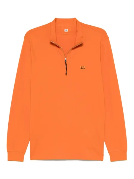 Mikina C.p. Company s polovičními zipem oranžová
