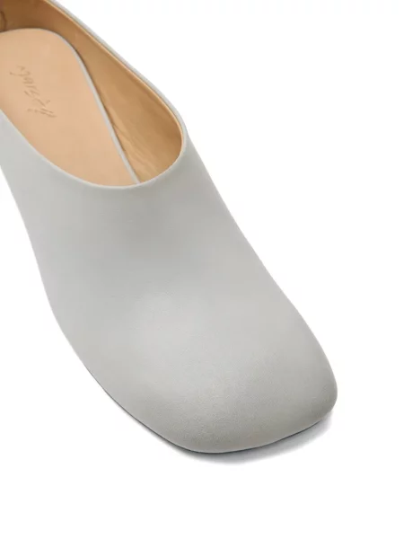 Papuci tip mules Marsell din piele gri