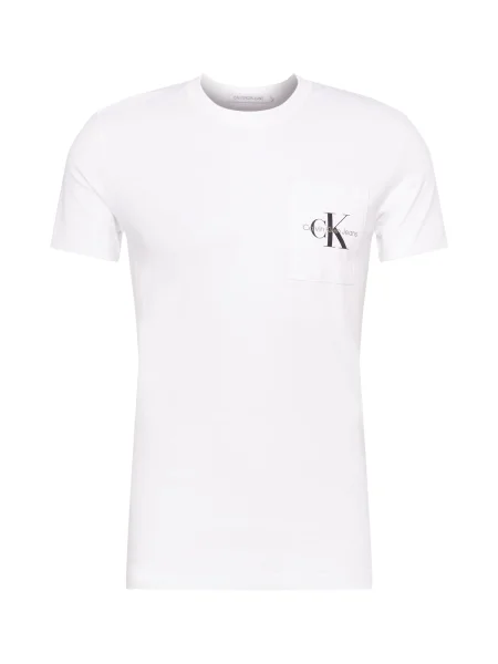Calvin Klein Jeans Tricou gri / negru alb