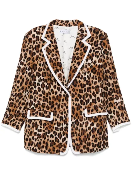 Sacou Rowen Rose cu imagine cu model leopard roz