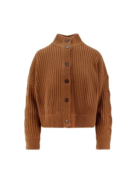 Kardigan Max Mara wełniany brązowy