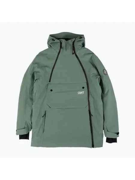 Férfi Colourwear Foil Anorak dk sage snowboard kabát. Méret: L zöld