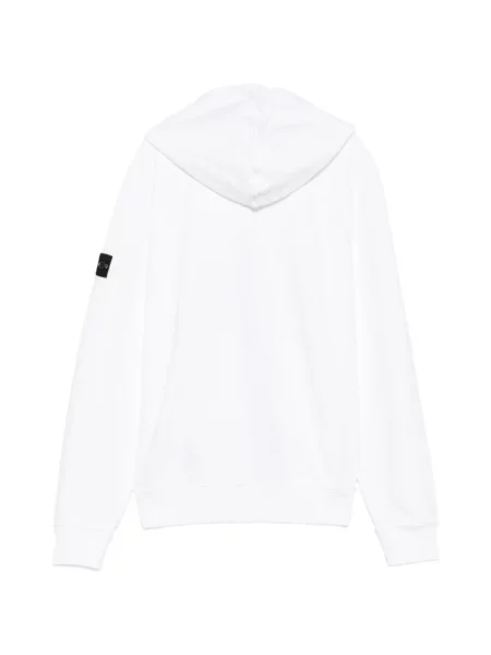 Bluza z kapturem dziecięca Stone Island biała