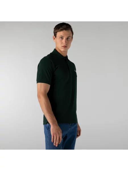 Lacoste Koszulka Polo Oryginał Petit Piqué niebieska
