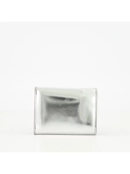 Diesel portfel skórzany TRI FOLD COIN XS II srebrny szary