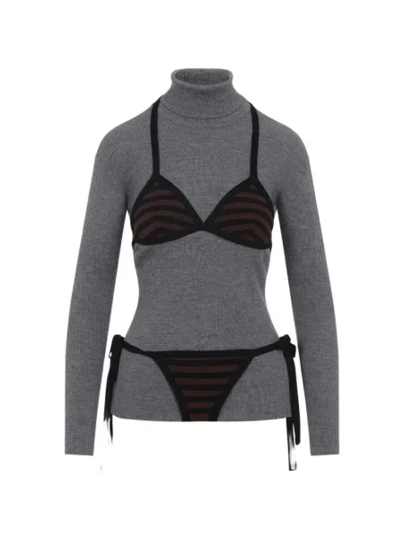 Top Moschino lung gri