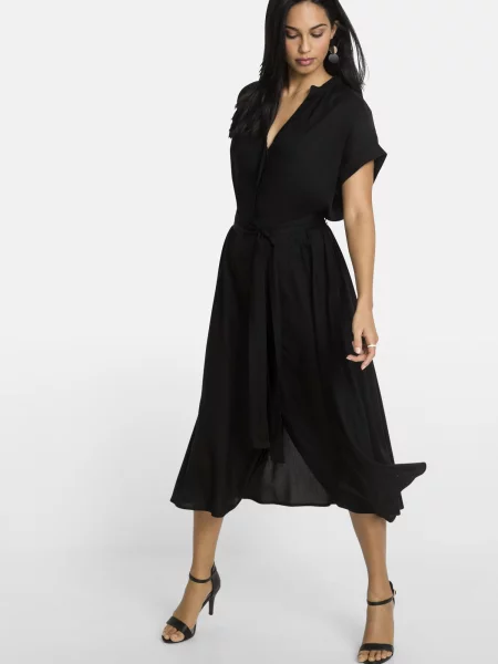 Bonprix Rochie tip bluză negru