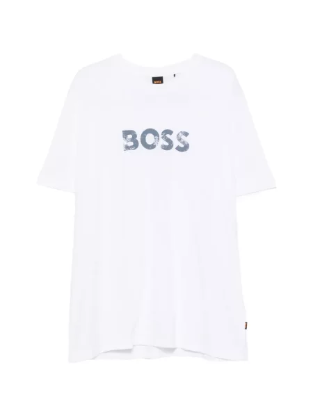Tricou Boss cu imagine alb
