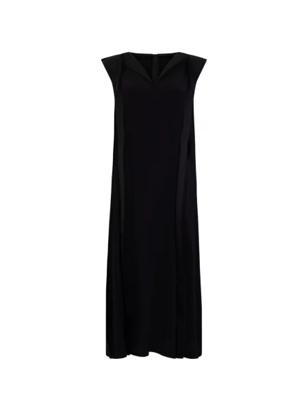 Rochie Max Mara din satin fără mâneci negru