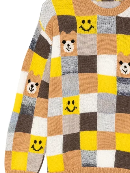 Pulover Moschino în carouri maro