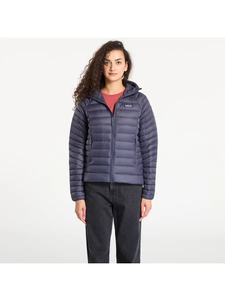 Péřová bunda Patagonia Hoody smolder blue modrá
