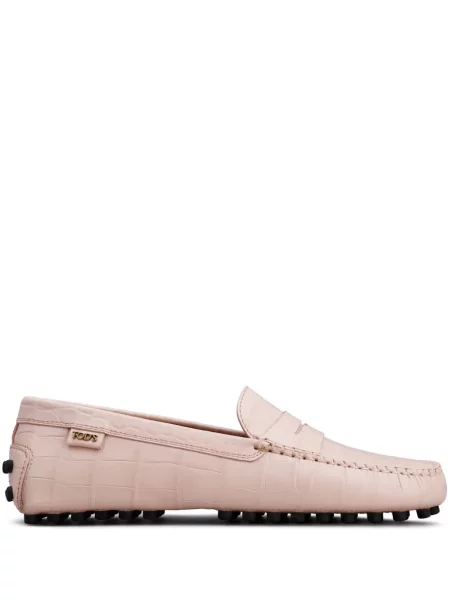 Pantofi loafer Tod's din piele roz