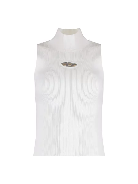 Top Diesel żakardowy biały