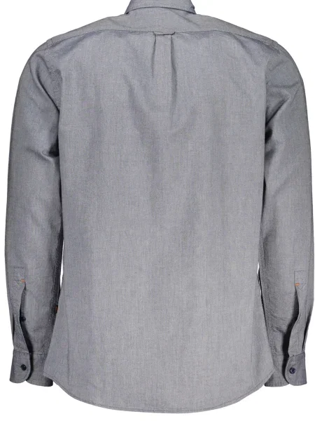 Риза BOSS ORANGE мъжка тъмносиньо със стандартна кройка с италианска яка синьо