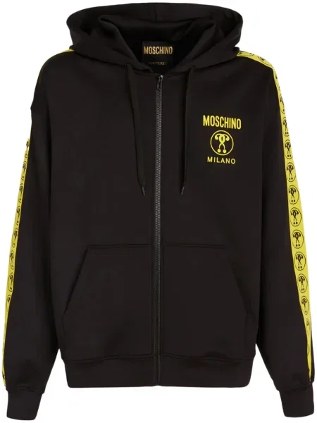 Hanorac cu glugă Moschino cu imagine negru