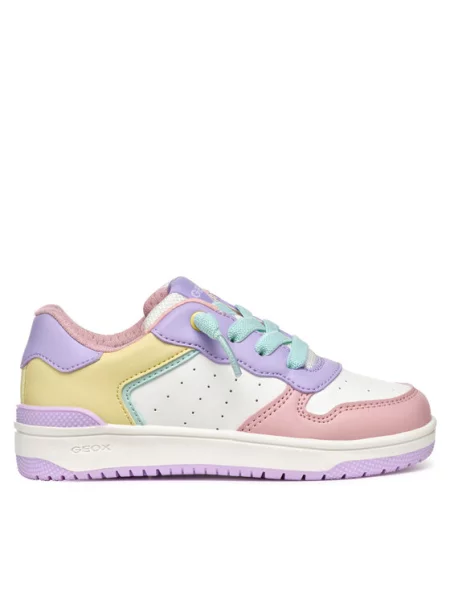 GEOX Tenisky Washiba žlutá / fialová / starorůžová / bílá růžové