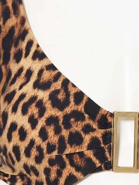 Leopardí podprsenka Melissa Odabash s potiskem hnědá
