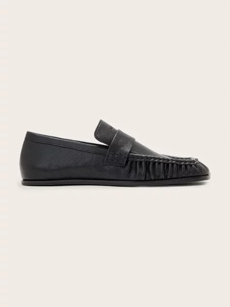 AllSaints loafers slip-on pentru femei din piele Julie Loafer negru