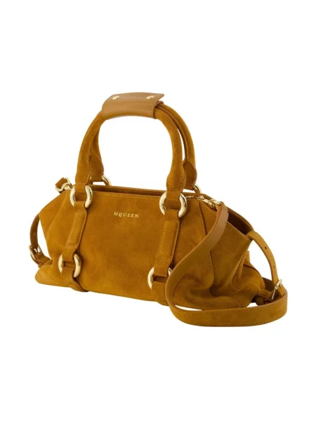Torebka Alexander Mcqueen zamszowa brązowa