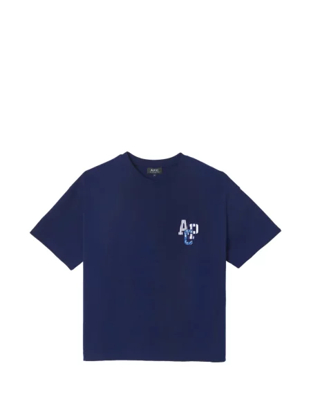 Tricou A.p.c. cu imagine albastru