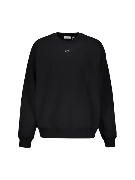 Bluza z kapturem Off-white z kapturem z logo biała