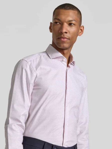 Koszula biznesowa o kroju slim fit z mieszanki bawełny model Boss
